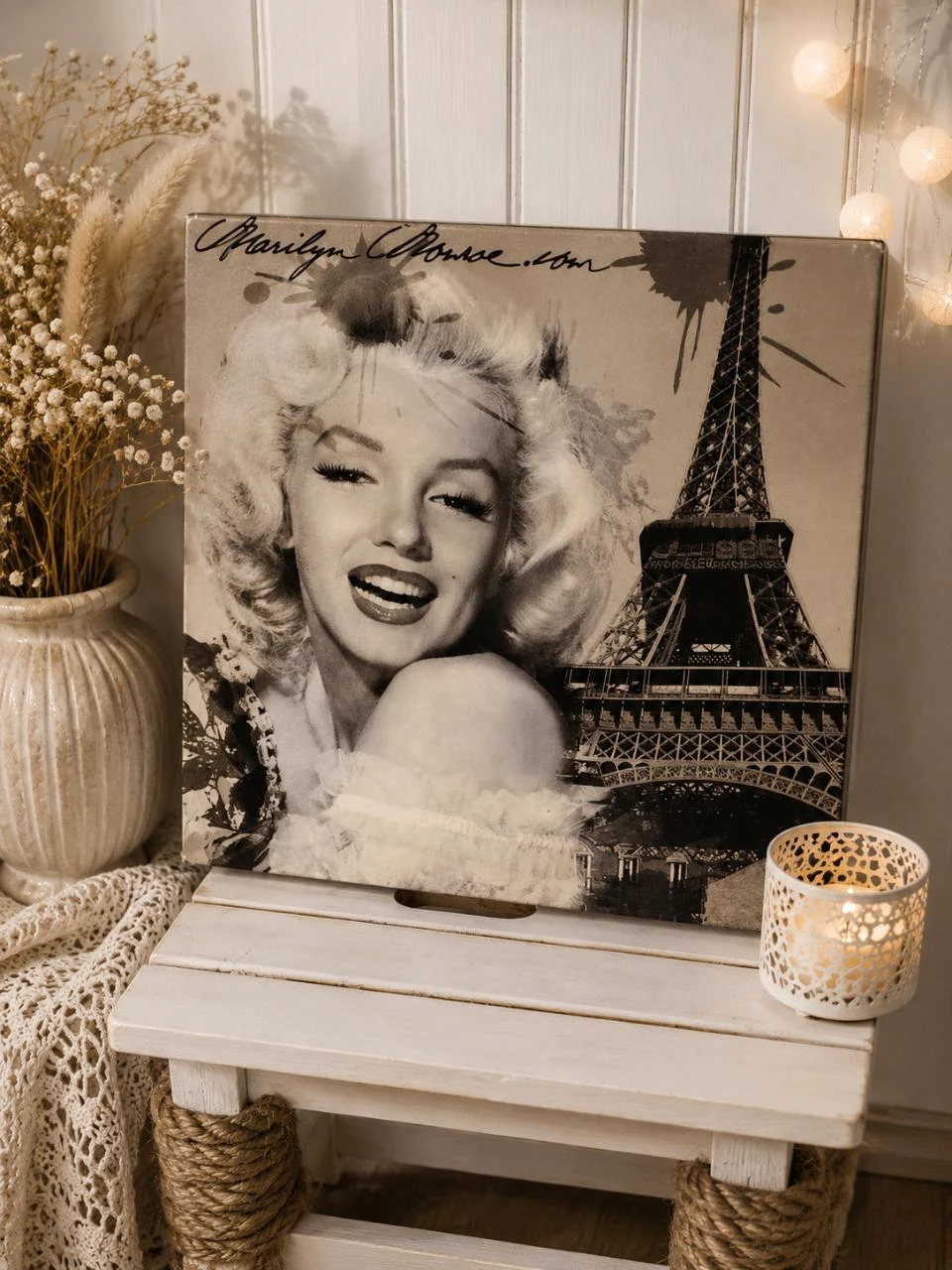 Cadre de Maryline noir et blanc bombe bon état